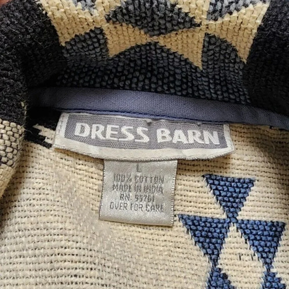 Womens 90s Vintage Southwest Tapestry Woven Jacket Blue Size Large Concho Button - Picture 5 of 9